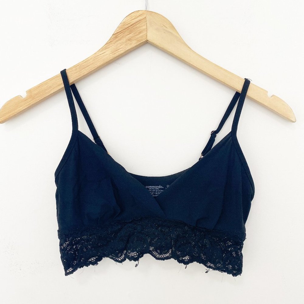 Commando Black Stretchy Lace Bra Size Small/Medium